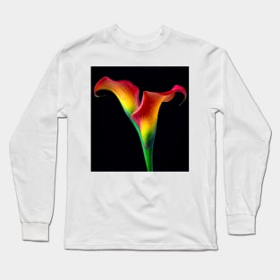 Flaming Red Calla Lillies Long Sleeve T-Shirt